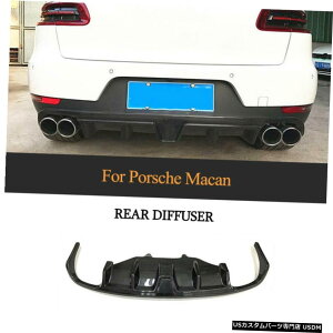 GAp[c |VFE}J201420̂߂ɃJ[{t@Co[Aop[fBt[U[bvX|C[{fBLbg Carbon Fiber Rear Bumper Diffuser Lip Spoiler Body Kit For Porsche Macan 2014-20