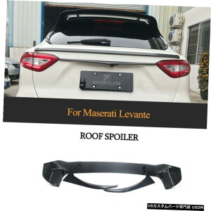 GAp[c }ZeBoe16-19I[gA[tX|C[gbvECObvJ[{t@Co[̂߂̓K Fit for Maserati Levante 16-19 Auto Rear Roof Spoiler Top Wing Lip Carbon Fiber