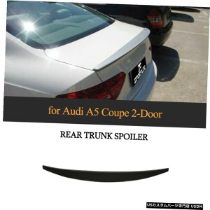 GAp[c AEfBA5N[y816SĈ߂̌̂鍕PUAgNX|C[bvEBO Glossy Black PU Rear Trunk Spoiler Lip Wing for Audi A5 Coupe 08-16 Non-S Line