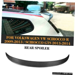 GAp[c VWVbRR 914GTS 201314̂߂̃J[{t@Co[A[tgbvECOX|C[bv Carbon Fiber Rear Roof Top Wing Spoiler Lip for VW Scirocco R 09-14 GTS 2013-14