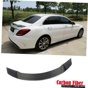 GAp[c J[{t@Co[AgNX|C[bv̂߂ɃZfXW205 C250 C300 C63Z_15-20 Carbon Fiber Rear Trunk Lip Spoiler For Mercedes W205 C250 C300 C63 Sedan 15-20