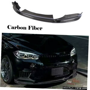 GAp[c BMW X6M F86 X5M F85pJ[{t@Co[tgop[bvX|C[Xvb^Lbg14-18 Carbon Fiber Front Bumper Lip Spoiler Splitter Kit for BMW X6M F86 X5M F85 14-18