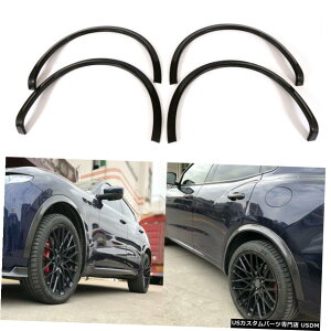 GAp[c }ZeBoê߂4{̃J[{FiberWheelA[`tF_[tA^Jo[g 4PCS Carbon FiberWheel Arch Fender Mould Flares Cover Trim For Maserati Levante