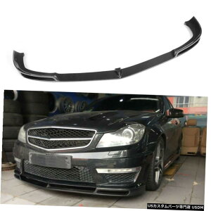 GAp[c ZfXW204 C63 AMĜ߂̃J[{t@Co[tgop[bvX|C[Xvb^201214 Carbon Fiber Front Bumper Lip Spoiler Splitter for Mercedes W204 C63 AMG 2012-14