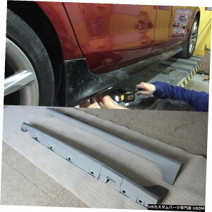 GAp[c AEfBA7 RS7 201214̂߂2PCSO[Unpaint PUTChXJ[gbvX|C[ 2PCS Gray Unpaint PU Side Skirts Extension Lip Spoiler for Audi A7 RS7 2012-14