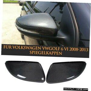 GAp[c tHNX[QSt6 MK6 GTI R 912̂߂ɃJ[{t@Co[TCh~[Jo[̌ Carbon Fiber Side Mirror Cover Replacement for Volkswagon Golf 6 MK6 GTI R 09-12