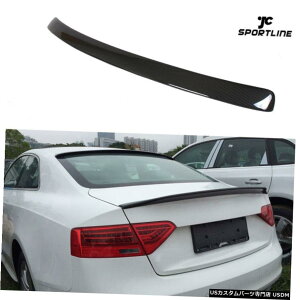 GAp[c AEfBA5N[y2008N2015N̔S5pJ[{t@Co[A[tX|C[bvu[cECO Carbon Fiber Rear Roof Spoiler Boot Lip Wing for Audi A5 Coupe 2008-2015 Non S5