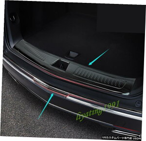 GAp[c LfbNXT5 201619̂߂ɃubN`^Aop[K[hVveN^[v[g Black titanium Rear Bumper Guard Sill Protector Plate For Cadillac XT5 2016-19