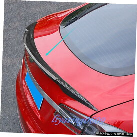 エアロパーツ カーボンファイバースタイルリアウイングテールスポイラートリムレトロフィットのためにテスラモデルS 14-18 Carbon Fiber Style Rear Wing Tail Spoilers Trim Retrofit For Tesla Model S 14-18