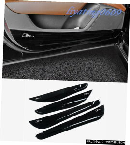GAp[c ubN`^TChhAA`LbNpbhیĝ߂ɃAEfBA6 C7 2012N2018N Black titanium Side Door Anti Kick Pad Protective Trim For Audi A6 C7 2012-2018