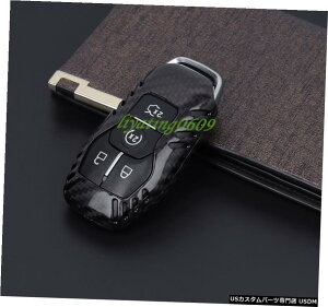 GAp[c ۂ̒Yf@ۃtH[hGNXv[[201618̂߂̃[gL[P[XtHuVFL[Jo[ Real Carbon Fiber Remote Key Case Fob Shell Key Cover For Ford Explorer 2016-18