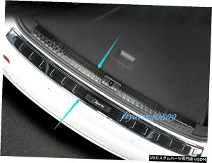 GAp[c AEfBQ3 2019 2020N2PCSubN`^J[Aop[K[hVv[g 2PCS Black titanium Car Rear Bumper Guard Sill Plate For Audi Q3 2019 2020