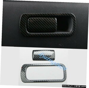 GAp[c 2PCSJ[{t@Co[[{bNX̃nhJo[ĝ߂Ƀ}c_3ANZ2019 2020 2PCS Carbon Fiber Storage Box Handle Cover Trim For Mazda 3 Axela 2019 2020