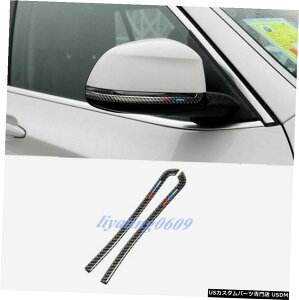 GAp[c J[{t@Co[obN~[Jo[ǵABMW X5 F15X6F16 15-18̂߂ɃXgbv Real Carbon Fiber Rearview Mirror Cover Trim Strips For BMW X5 F15 X6 F16 15-18