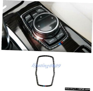 GAp[c ۂ̒Yf@ۃ}`fBA{^t[Jo[ĝ߂BMW F10 5V[Y11-17 Real Carbon Fiber Multimedia Button Frame Cover Trim For BMW F10 5 Series 11-17