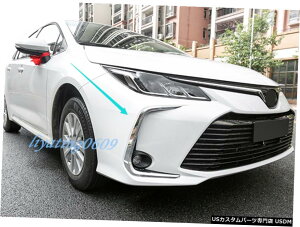 GAp[c 2PCSN[tgtHOvXgbvĝ߂Ƀg^J[nb`obN2019 2PCS Chrome Front Fog Lamp Decor Strip Trim For Toyota Corolla Hatchback 2019