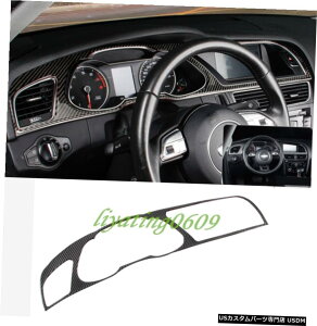 �G�A���p�[�c ���ۂ̒Y�f�@�ۃC���i�[�_�b�V���{�[�h�����I�ȃt���[���g�����̂��߂ɃA�E�f�BA4 B8 2013�N����2016�N Real Carbon Fiber Inner Dashboard Decorative Frame Trim For Audi A4 B8 2013-2016