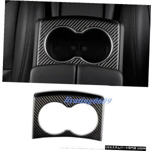 GAp[c J[{t@Co[J[Jbvz_[Jo[ĝ߂ɃeXfX S 2016N2018N Real Carbon Fiber Car Water Cup Holder Cover Trim For Tesla Model X S 2016-2018