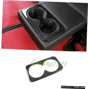 GAp[c J[{t@Co[AJbvz_[plJo[gɂĂ̓LfbNXT5 16-19 Real Carbon Fiber Rear Water Cup Holder Panel Cover Trim For Cadillac XT5 16-19