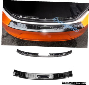 GAp[c }c_3ANZ2019N2020N2PCSubN`^Aop[K[hVv[g 2PCS Black titanium Rear Bumper Guard Sill Plate For Mazda 3 Axela 2019 2020