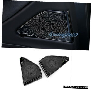 GAp[c eXf3 17-19ɂẴ͍`^AԂ̃hAI[fBIXs[J[Jo[g Black titanium Rear Car Door Audio Speaker Cover Trim For Tesla Model 3 17-19