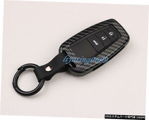 GAp[c ubNJ[{t@Co[[gL[P[XtHuVFJo[tBbĝ߂̃g^J[2019 Black Carbon Fiber Remote Key Case Fob Shell Cover Fit For Toyota Corolla 2019