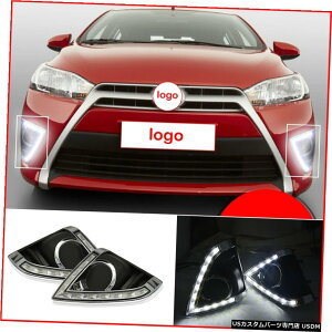 GAp[c LED DRLԂ̓g^XL 2013N2016N̂߂ɃCgfCCgtHOvs܂ LED DRL Daytime Running Lights daylight fog lamp For Toyota Yaris L 2013-2016