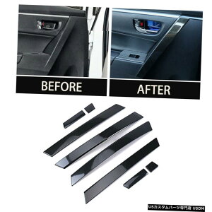 GAp[c g^J[201418J[{t@Co[XeXX`[ăXeAOzC[ĝ߂ For Toyota Corolla 2014-18 Carbon Fiber Stainless Steel look Steering Wheel Trim