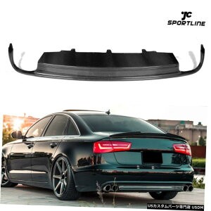 GAp[c AEfBA6SLINES6 2013N2015N̂߂̃J[{t@Co[Aop[fBt[U[bvtBbg Carbon Fiber Rear Bumper Lip Diffuser Fit for Audi A6 Non-Sline Non-S6 2013-2015