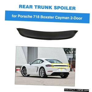 GAp[c |VF718{NX^[Au[gX|C[e[gNEBOJ[{t@Co[20162019̏ꍇ For Porsche 718 Boxster Rear Boot Spoiler Tail Trunk Wing Carbon Fiber 2016-2019