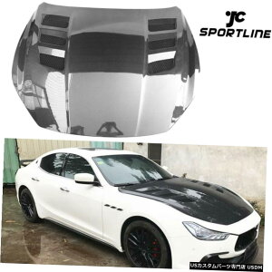 GAp[c }ZeBWû߂ɃtBbg2014-2020GWt[h{lbgJo[ӂJ[{t@Co[ Fit For Maserati Ghibli 2014-2020 Engine Hood Bonnet Cover Lid Carbon Fiber