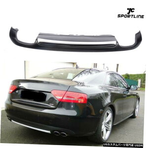 GAp[c AEfBA5SLINE 2009-11Aop[bvX|C[fBt??[U[Vo[Xgbv̂߂̓K Fit for Audi A5 Non-Sline 2009-11 Rear Bumper Lip Spoiler Diffuser Silver Strip