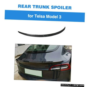 GAp[c eXf3 2017-2019AgNX|C[e[u[gEBOJ[{bNubN̏ꍇ For Tesla Model 3 2017-2019 Rear Trunk Spoiler Tail Boot Wing Carbon Look Black