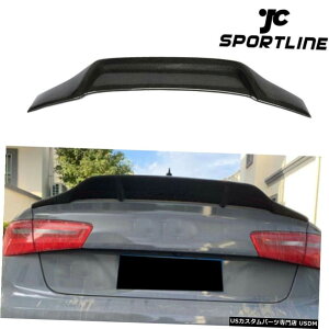 GAp[c AEfBA6 / S6Z_͓K12-18AgNX|C[u[gbhEBOJ[{t@Co[C Fits Audi A6/S6 Sedan 12-18 Rear Trunk Boot Spoiler Lid Wing Carbon Fiber Refit