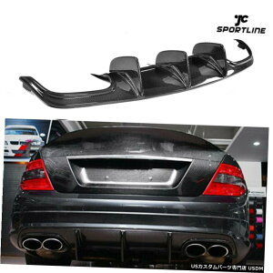 �G�A���p�[�c �����Z�f�X�x���cW204 C63 AMG�̂��߂̃J�[�{���t�@�C�o�[���A�o���p�[�f�B�t���[�U�[�r�b�O�t�B��9��11�� Carbon Fiber Rear Bumper Diffuser Big Fin for Mercedes Benz W204 C63 AMG 09-11