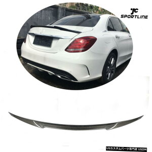 GAp[c xcCNXW205 C200 C63 AMĜ߂̃J[{t@Co[AgNX|C[ECO15-16 Carbon Fiber Rear Trunk Spoiler Wing for Benz C-Class W205 C200 C63 AMG 15-16