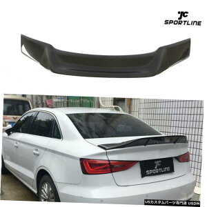 GAp[c AgNX|C[bhEBOtBbĝ߂̃AEfBA3 S3 RS3Z_2014N2019NJ[{t@Co[ Rear Trunk Spoiler Lid Wing Fit For Audi A3 S3 RS3 Sedan 2014-2019 Carbon Fibe