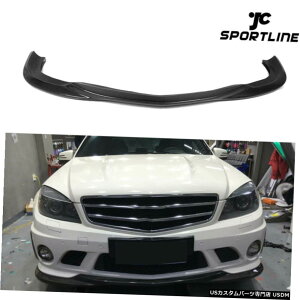 GAp[c 09-10ZfXxcW204 C63 AMGJ[{t@Co[ptgop[bvX|C[tBbg Front Bumper Lip Spoiler Fit For 09-10 Mercedes Benz W204 C63 AMG Carbon Fiber