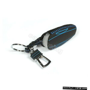 �G�A���p�[�c �e�X�����f��S 12-15�̂��߂̃u���[���U�[�L�[�t�H�u�J�o�[�P�[�X�����[�g�X�}�[�g�z���_�[ Blue Leather Key Fob Cover Case Remote Smart Holder for Tesla Model S 12-15 �y���s�A���i�z