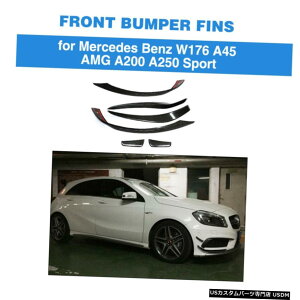 GAp[c 6PCSxcW176Avptgop[Xvb^[tbvB A45 AMG 2013N2015NJ[{t@Co[ 6PCS Front Bumper Splitter Flaps for Benz W176  A45 AMG 2013-2015 Carbon Fiber
