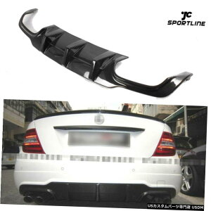 GAp[c ZfXxcW204 C63 AMGAop[fBt[U[bv`J[{t@Co[12-14p For Mercedes Benz W204 C63 AMG Rear Bumper Lip Diffuser Chin Carbon Fiber 12-14