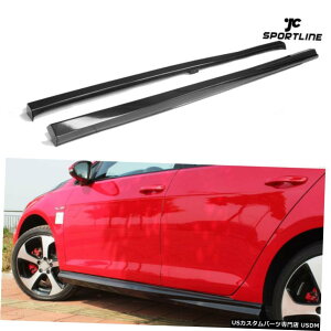 GAp[c J[{t@Co[TChXJ[gbvtBbĝ߂̃tHNX[QVWSt7 GTI 2014N2017N Carbon Fiber Side Skirt Extension Lip Fit For Volkswagen VW Golf 7 GTI 2014-2017
