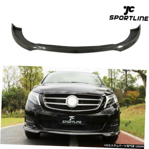 GAp[c ZfXExcVNXV250 201618̂߂̃J[{t@Co[tgop[bvX|C[tBbg Carbon Fiber Front Bumper Lip Spoiler Fit for Mercedes Benz V class V250 2016-18