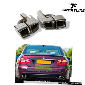 GAp[c 2PCSChrCZfXxcW212 W204 W207̂߂̃qg}t[GhpCvtBbg 2PCS Wide Rear Exhaust Tip Muffler End Pipe Fit for Mercedes Benz W212 W204 W207
