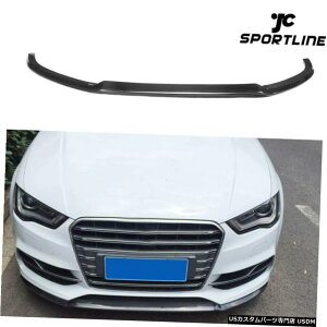 GAp[c tgop[bv`X|C[J[{t@Co[tBbĝ߂̃AEfBA3 SLINE S3Z_13-16 Front Bumper Lip Chin Spoiler Carbon Fiber Fit For Audi A3 Sline S3 Sedan 13-16
