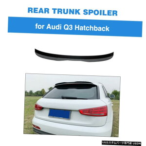 エアロパーツ 光沢のある黒リアトランクスポイラー屋根ブーツウィングのためにアウディQ3の4ドアの2013年から2018年は、ABS ABS Glossy Black Rear Trunk Spoiler Roof Boot Wing For Audi Q3 4-Door 2013-2018