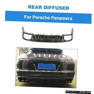 �G�A���p�[�c �J�[�{���t�@�C�o�[���A�o���p�[�f�B�t���[�U�[���b�v�X�|�C���[�t�B�b�g���̂��߂̃|���V�F�p�i���[��2010-14 Carbon Fiber Rear Bumper Diffuser Lip Spoiler Fit For Porsche Panamera 2010-14