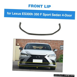GAp[c NTXES300h 350 FX|[cZ_2018N2019N̂3PCSJ[{t@Co[tgop[bv 3PCS Carbon Fiber Front Bumper Lip for Lexus ES300h 350 F Sport Sedan 2018-2019
