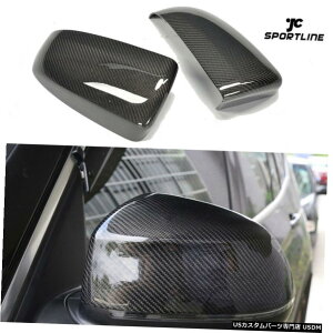 GAp[c BMW E70 X5 E71 X6TCh~[Jo[Lbv̌J[{t@Co[2PCŜ߂̓K Fit for BMW E70 X5 E71 X6 Side Mirror Cover Cap Replacement Carbon Fiber 2PCS