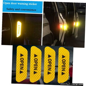 �G�A���p�[�c �f�J�[�����j�o�[�T���x��4PCS�I�[�g�J�[�̃h�A���J���X�e�b�J�[���˃e�[�v�̈��S�� 4PCS Auto Car Door Open Sticker Reflective Tape Safety Warning Decal Universal �y���s�A���i�z